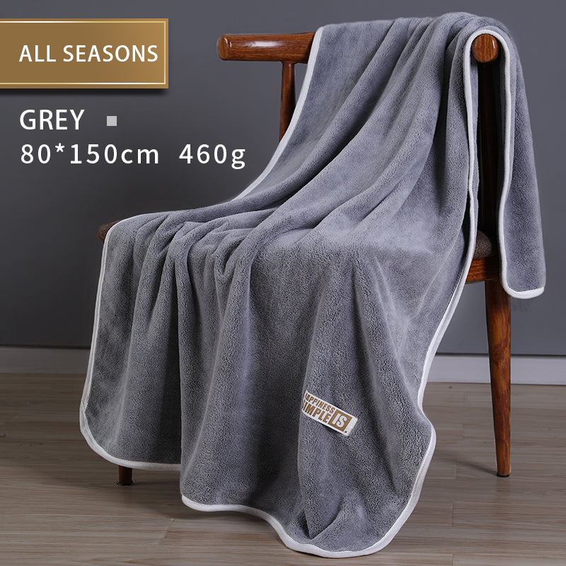 Excellent Absorbency Grey Extra Large Bath Towels for Bathroom - Melodieux