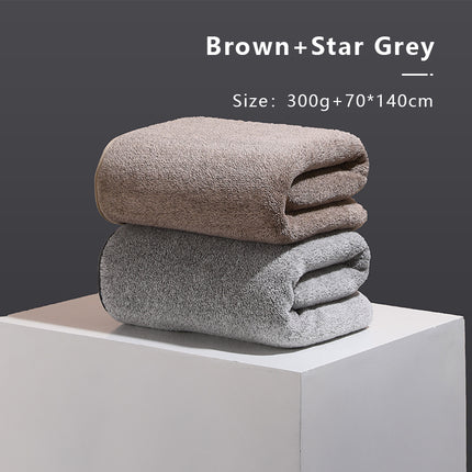 Excellent Absorbency Grey Extra Large Bath Towels for Bathroom 2 pcs/Set