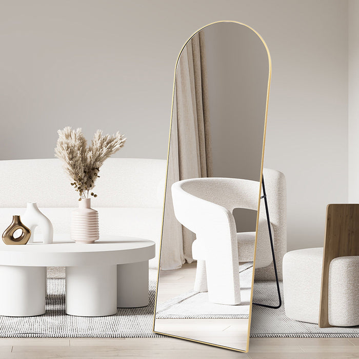 Luxury Home Decor Metal Frame Large Arch Full Length Standing Floor Mirrors