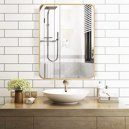 Зеркала стены ванной комнаты рамки алюминиевого сплава зеркала тщеты с округлым углом