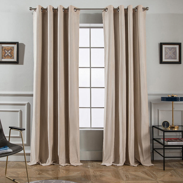 100% Blackout Window Curtain Heat and Full Light Blocking Drapes with Black Liner (2 Panels)