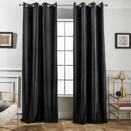 100% Blackout Window Curtain Heat and Full Light Blocking Drapes with Black Liner (2 Panels)
