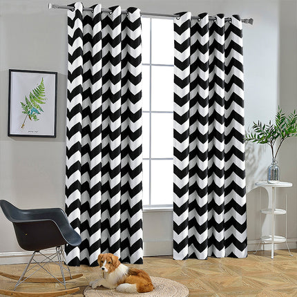 Melodieux Chevron Grommet Top Window Darkening Drapes Fashion Bedroom Curtains (1 Panel)