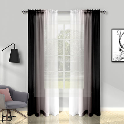 Rod pocket design of the Melodieux sheer curtain