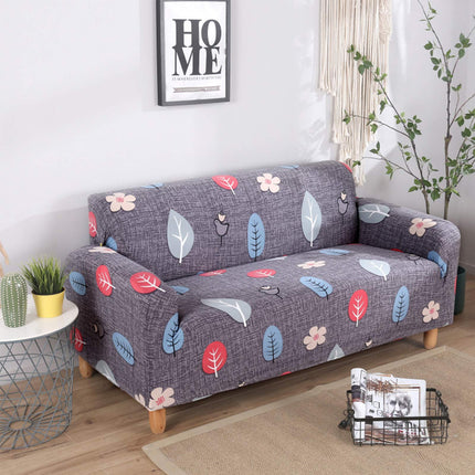 Stretch Sofa Cover Forest Leaves Printed Slipcover for Home Furniture (3 Seat)