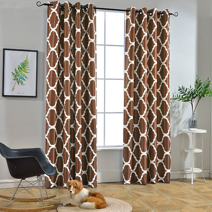 Moroccan Printed Room Darkening Blackout Curtains for Living Room Bedroom Melodieux (2 Panels)