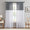 Farmhouse Faux Linen Color Block Striped White Grey Sheer Curtains Melodieux (2 Panels)