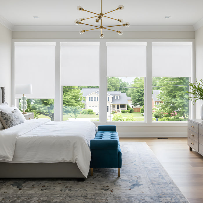 Custom UV Protection Window Blinds 100% Blackout Room Darkening Roller Shades for Home Office