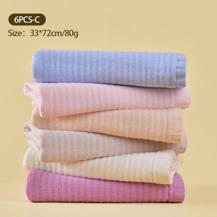 Set di asciugamani da bagno per neonati, morbidi e adatti, asciugamani per bambini, in cotone, 6 pz/set