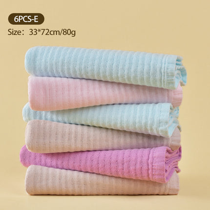 Твердые полотенца ванны младенца установленные мягкие соответствующие абсорбент полотенца младенца хлопка 6 pcs/Set