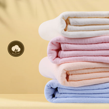 Solid Baby Bath Towels Set Soft Suitable Absorbent Cotton Baby Towels 6pcs/Set