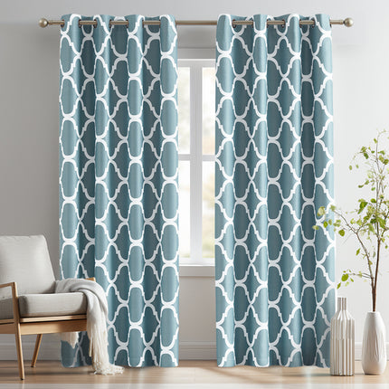 Boho Home Decor Moroccan Patterned Nursery Blackout Curtains for Windows (1 Panel)