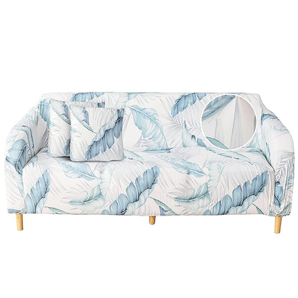Эластичные чехлы для диванов 3-местный синий чехол для дивана с цветочным принтом Универсальные эластичные чехлы для диванов для 3 подушек