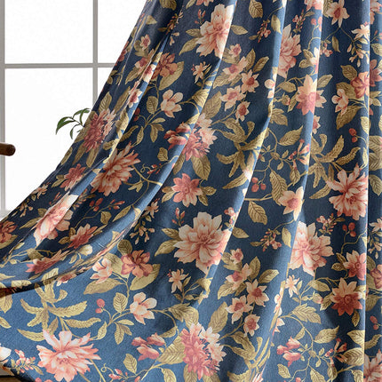 Melodieux fiore in fiore stampa stile vintage camera oscuramento tenda tende per soggiorno camera da pranzo camera da letto (2 pannelli)