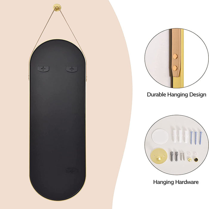 Melodieux Modern Full Length Wall Mirror back