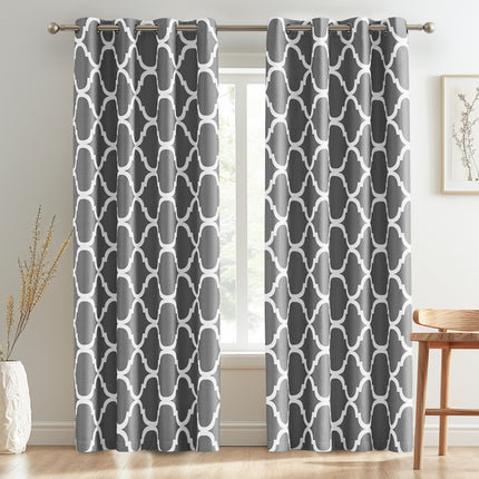 Boho Home Decor Moroccan Patterned Nursery Blackout Curtains for Windows (1 Panel)