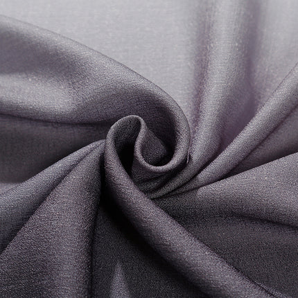 Linen Ombre Design Grey White Horizontal Gradient Rod Pocket Semi Sheer Curtains(2 Panels)