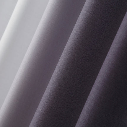 Льняное омбре Серый белый горизонтальный градиентный стержень карман полупрозрачные шторы (2 панели)