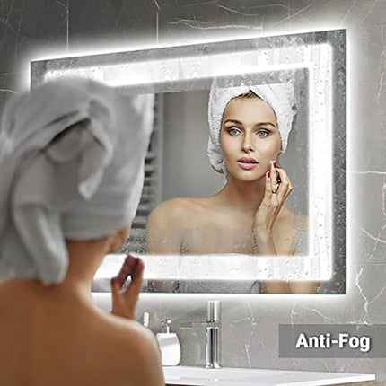 Customize Dimmable Anti-Fog Waterproof Bathroom Decor LED Wall Mirrors