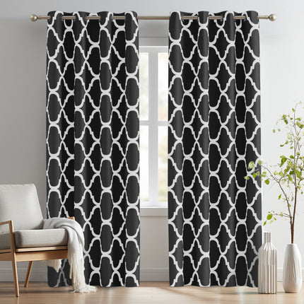 Boho Home Decor Moroccan Patterned Nursery Blackout Curtains for Windows (1 Panel)