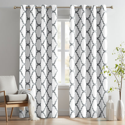 Boho Home Decor Moroccan Patterned Nursery Blackout Curtains for Windows (1 Panel)