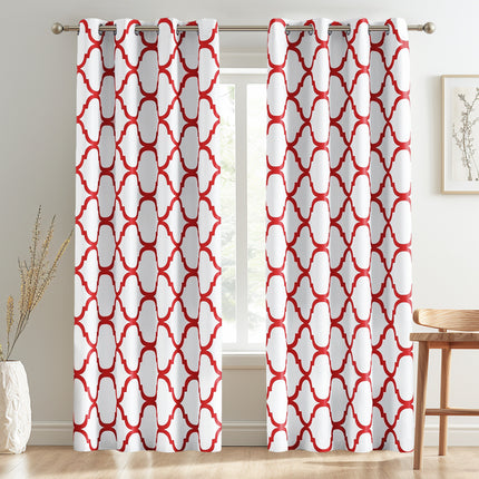 Boho Home Decor Moroccan Patterned Nursery Blackout Curtains for Windows (1 Panel)