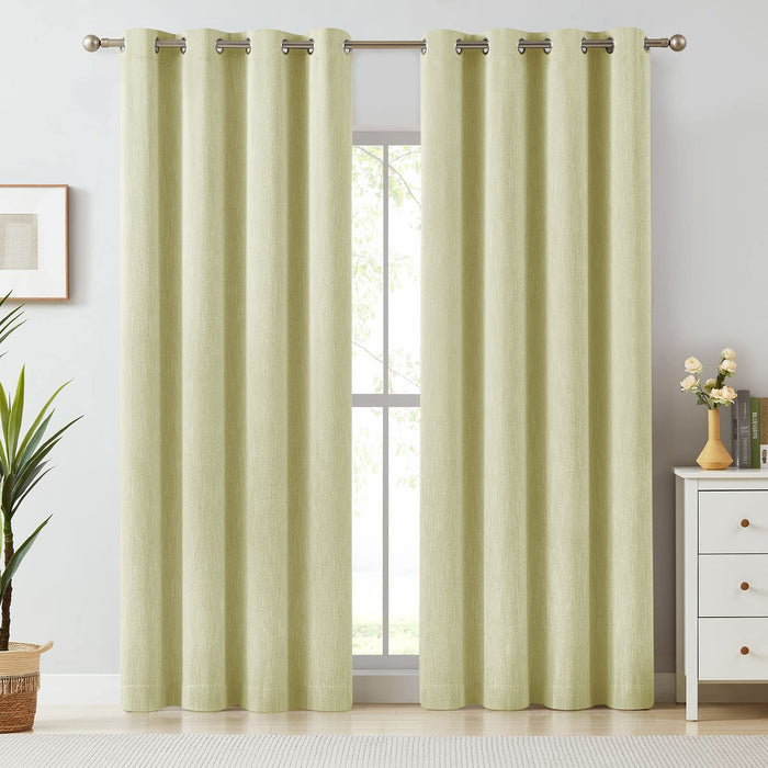 Elegant Cotton Room Darkening Blackout Curtains for Living Room Melodieux (1 Panel)