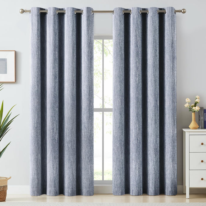 Elegant Cotton Room Darkening Blackout Curtains for Living Room Melodieux (1 Panel)