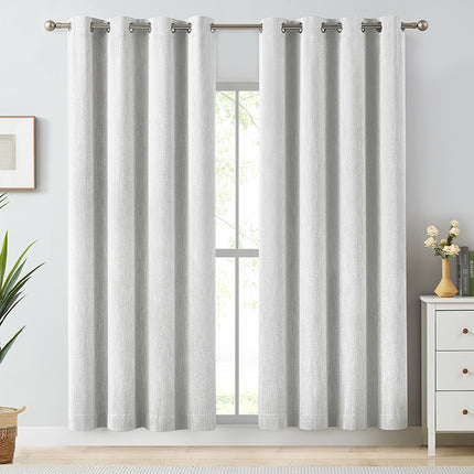 3 Layers Cotton Textured Drapes Soundproof Blackout Heat Blocking Curtains (1 Panel)
