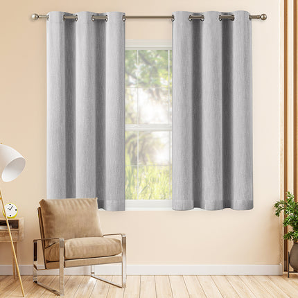 Graue Grommet Thermische Vorhänge isolierte Fenster vorhänge für Schlafzimmer Single Panel Melodieux(1 Panel)