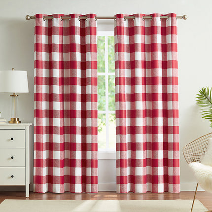 Melodieux Buffalo Check Plaid Grommet Drapes wärme isolierte Verdunkelung vorhänge (2 Paneele)