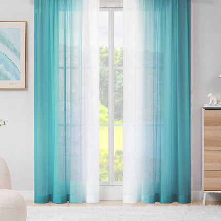Light blue sheer curtains for living room