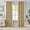 Vintage Room Darkening Grommet Beige Linen Textured Curtains for Living Room (2 Panels)