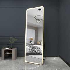 Melodieux LED Rectangular Full Length Mirrors with Rounded Corners Standing Floor Mirror(21x 64）