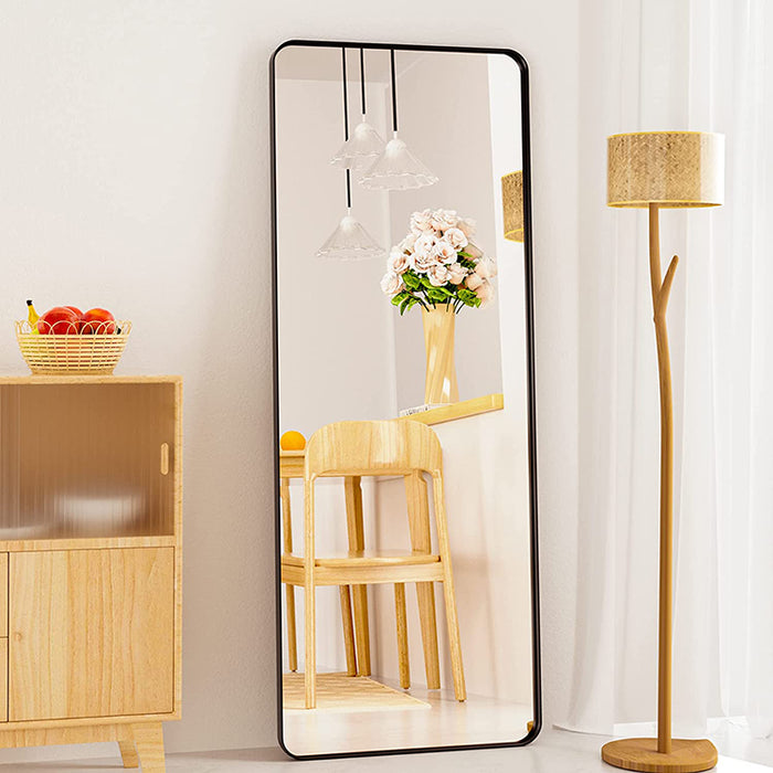 Deep Framed Floor Stand Leaning Modern Chic Design Full Length Dressing Mirrors