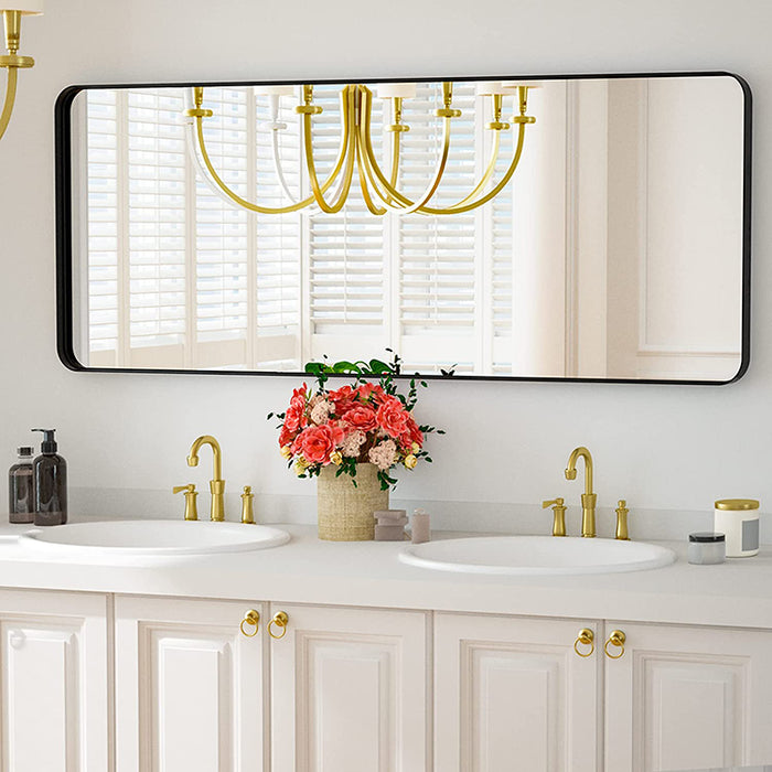 Melodieux deep framed floor stand full-length mirror in a sleek and chic design 1