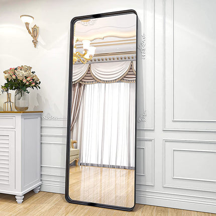 Melodieux deep framed floor stand full-length mirror in a sleek and chic design 5