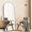 Nano Glass Standing Arched Large Full Length Floor Mirrors for Living Room (30x71）