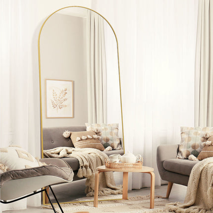 Free Shipping Luxury Home Decor Metal Frame Large Arch Full Length Standing Floor Mirrors