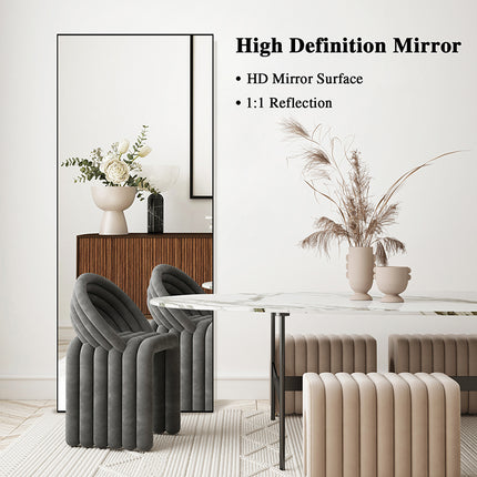 Melodieux Home Decor Прямоугольное золотое алюминиевое зеркало в полный рост (30x71)