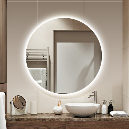 36 Inch Round LED Backlit Mirror for bathroom - Melodieux