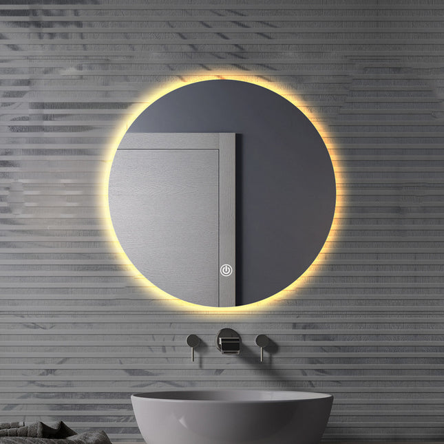 36 Inch Round LED Backlit Mirror - Melodieux