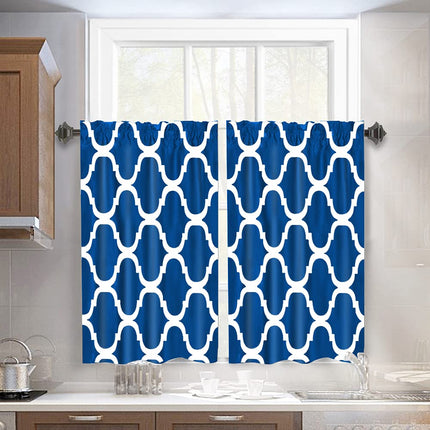 Melodieux Set of 2 Moroccan Fashion Tier Rod Pocket Curtains for Kitchen (2 Panels)