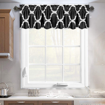 Melodieux Grey Moroccan Rod Pocket Sink Curtains for Kitchen Window(1 Panel)