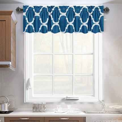 Melodieux Grey Moroccan Rod Pocket Sink Curtains for Kitchen Window(1 Panel)