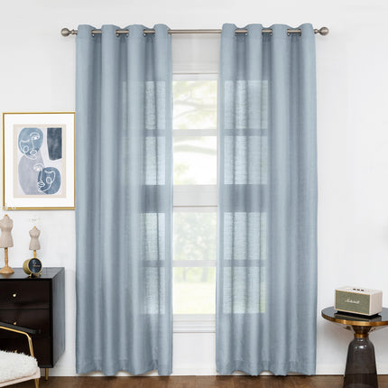 Pewter blue sheer Curtains home decor
