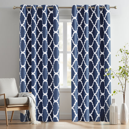 Boho Home Decor Moroccan Patterned Nursery Blackout Curtains for Windows (1 Panel)