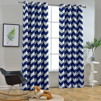 Geometrische Muster Vorhang Wärme isolierte Grommet Vorhänge für Schlafzimmer Melodieux(1 Panel)