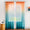 Linen Textured Rod Pocket Gradient Drapes Orange Green Sheer Curtains for Living Room  (2 Panels)