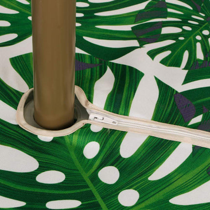 Rechteckige Terrassentischabdeckung Auslaufsichere Outdoor-Tischdecken mit Schirmloch und Reißverschluss